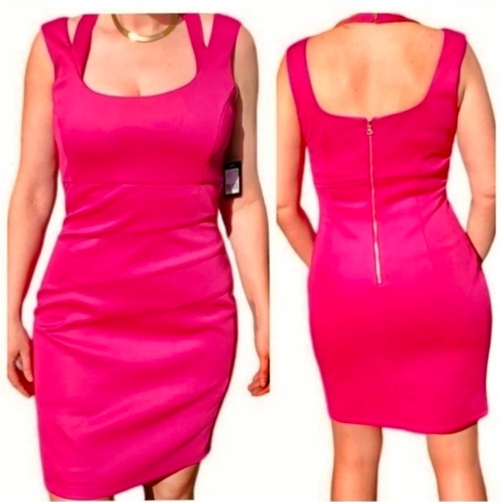 Guess Los Angeles Red Phoebe Halter Dress 12